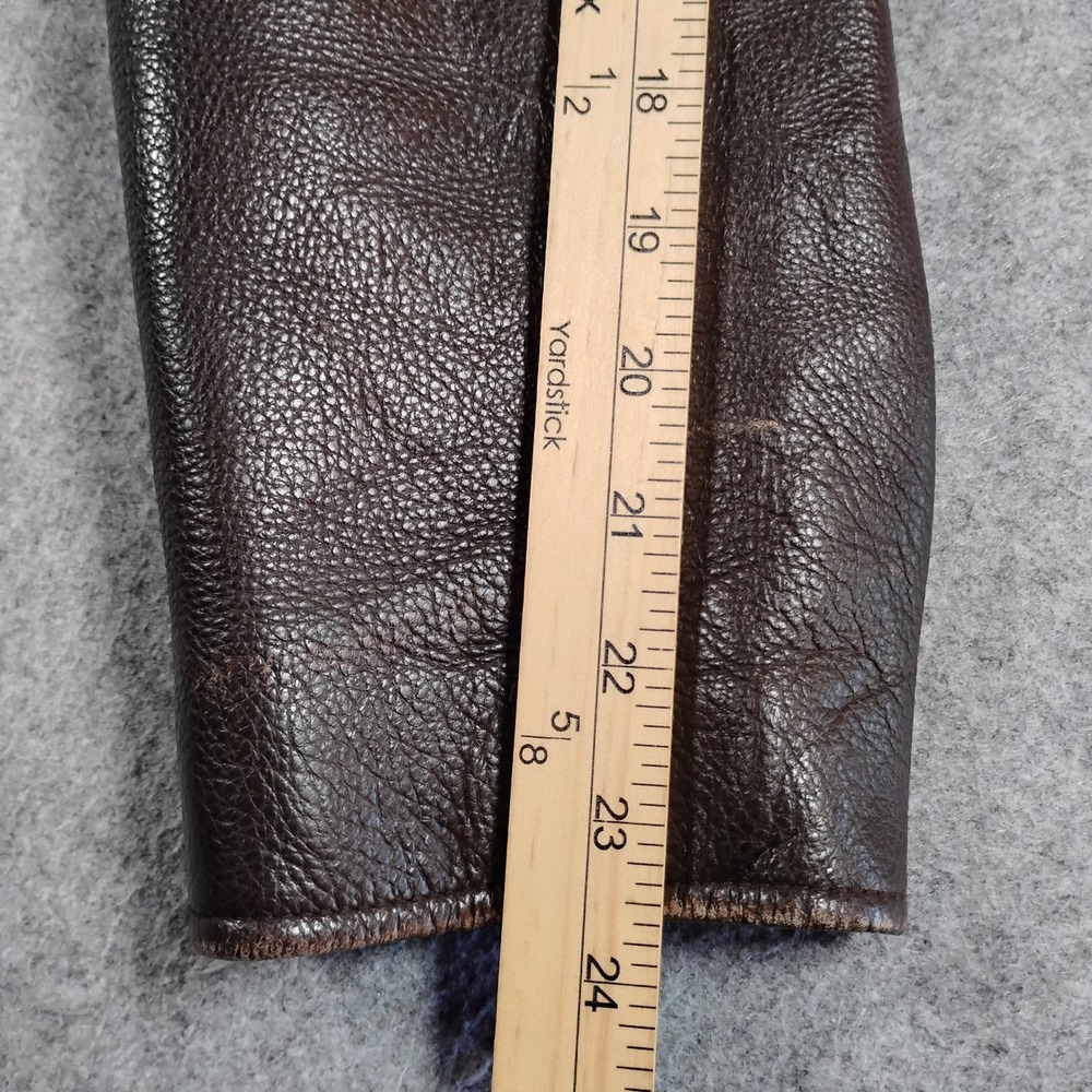 Kenneth Cole New York Womens Brown Leather Full Zip Moto Jacket Size Large L - Picture 7 of 15